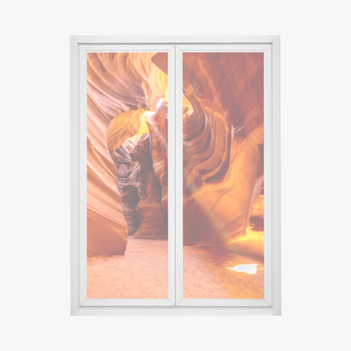 Fensteraufkleber Antelope Canyon licht und geschwungene sandsteinformen – Pixers®