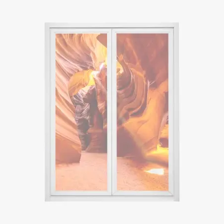 Fensteraufkleber Antelope Canyon licht und geschwungene sandsteinformen – Pixers®