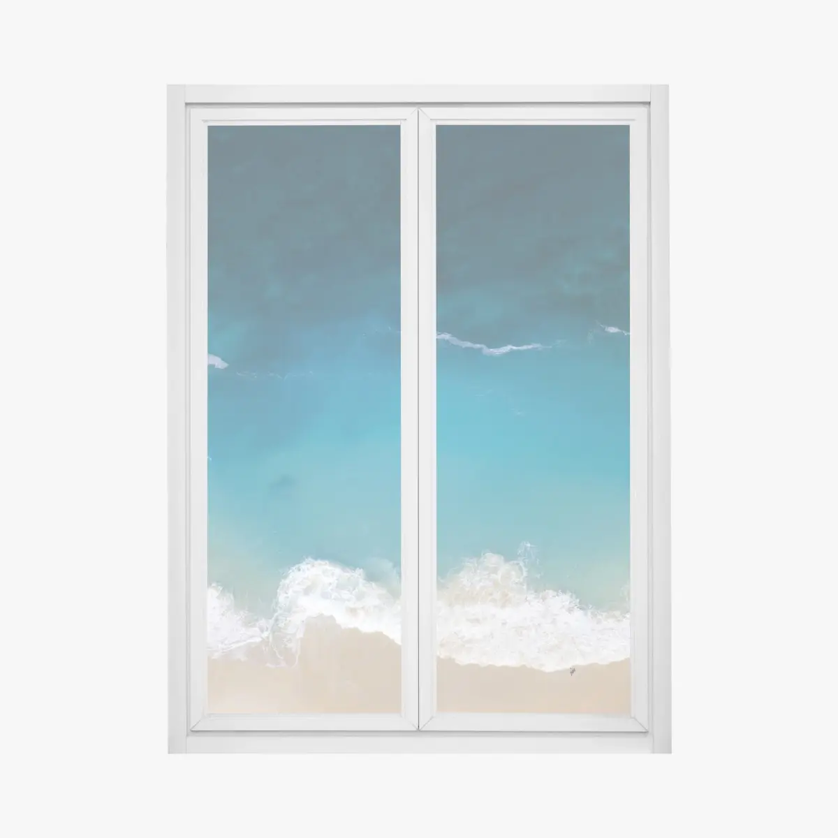 Fensteraufkleber luftaufnahme der türkisfarbenen küste von Nusa Penida – Pixers®