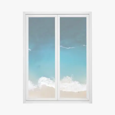 Fensteraufkleber luftaufnahme der türkisfarbenen küste von Nusa Penida – Pixers®