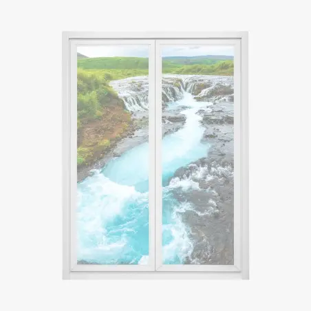Fensteraufkleber wasserfall Bruarfoss, Island – Pixers®
