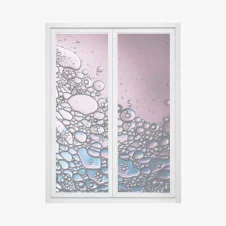 Fensteraufkleber lila abstraktes blasenmuster – Pixers®