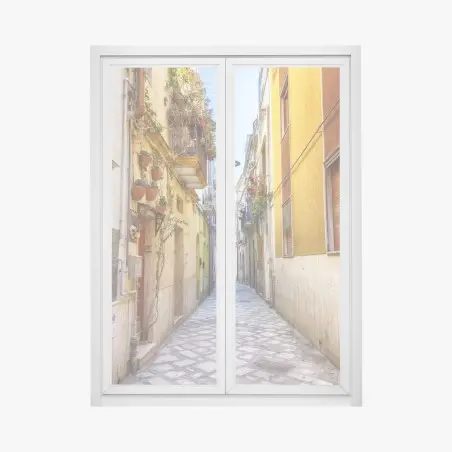 Fensteraufkleber sonnige gasse in Brindisi – Pixers®