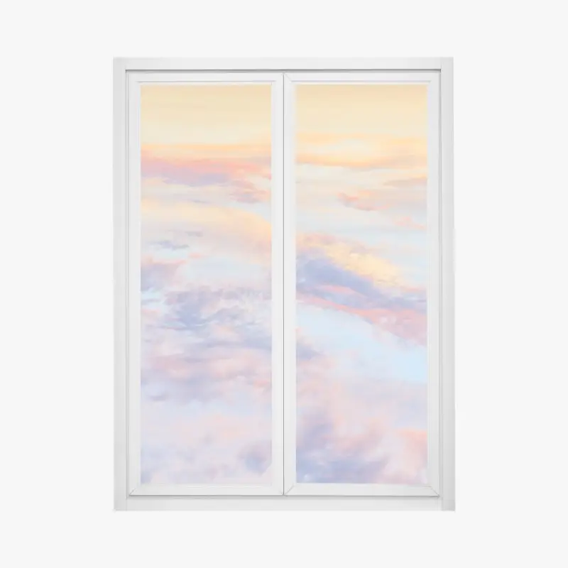 Fensteraufkleber sanfter pastellhimmel bei sonnenaufgang