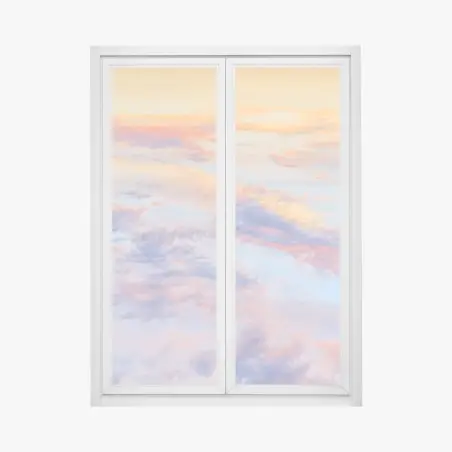 Fensteraufkleber sanfter pastellhimmel bei sonnenaufgang – Pixers®