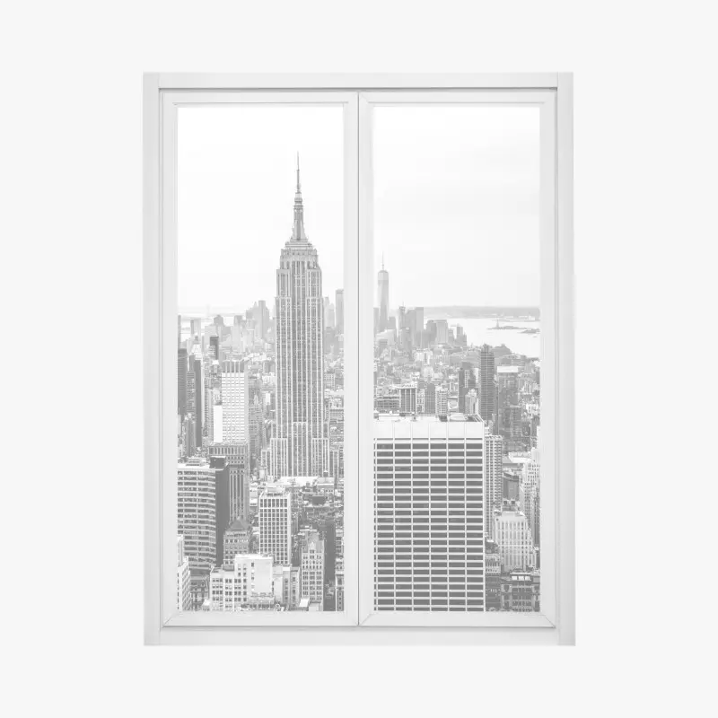 Fensteraufkleber zeitlose New York skyline mit Empire State Building