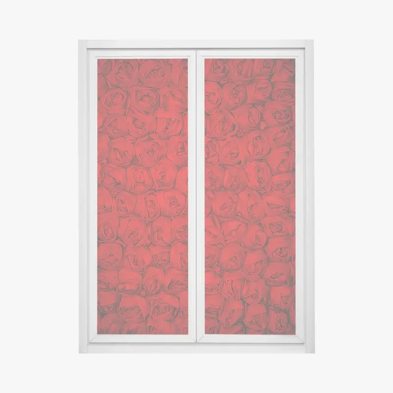 Fensteraufkleber endlose rote rosen
