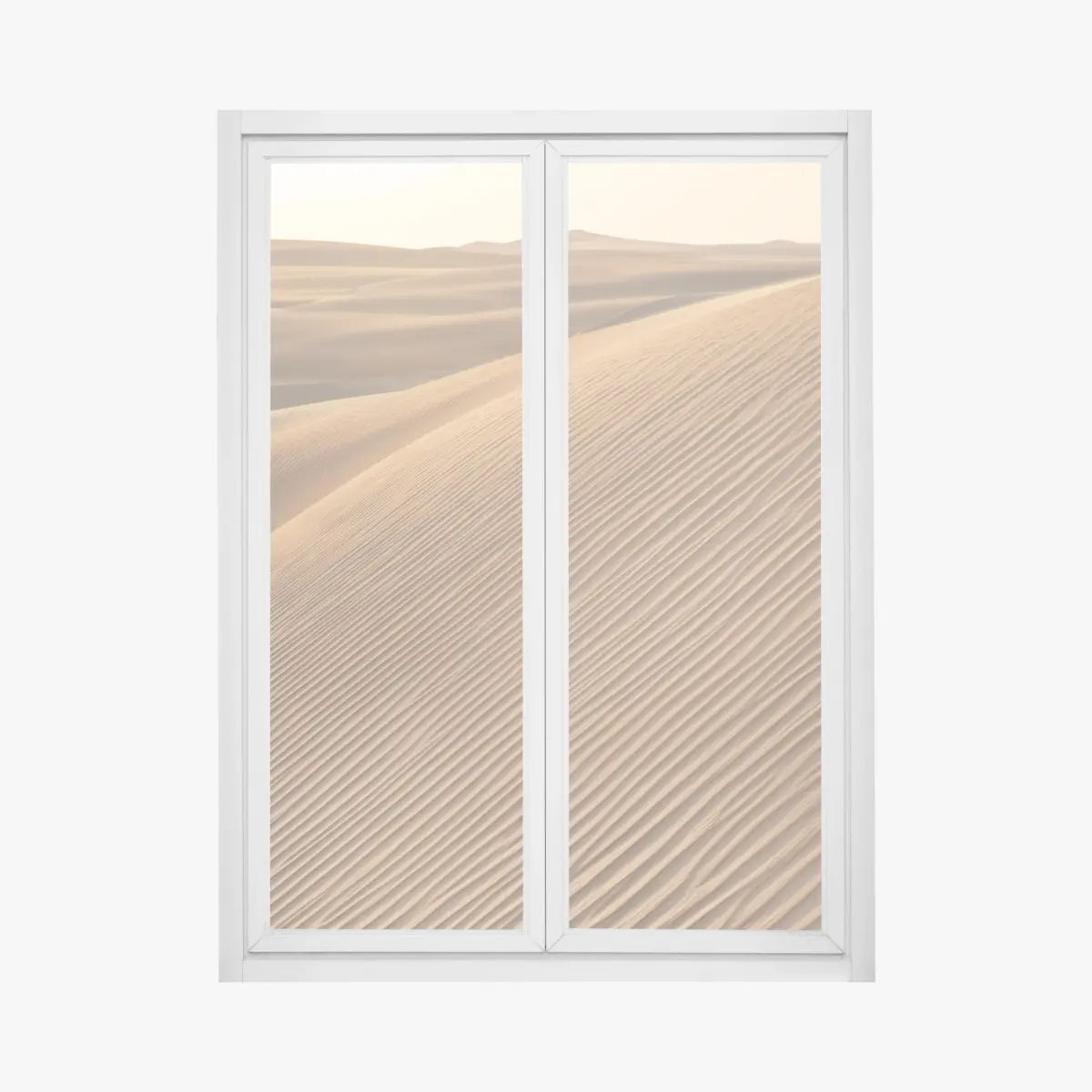 Fensteraufkleber goldene sanddünen minimalistisches landschaftsbild – Pixers®