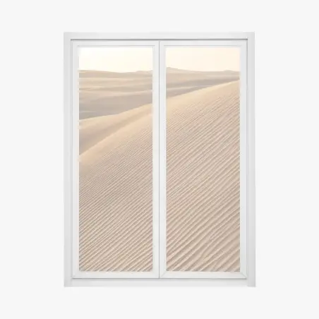 Fensteraufkleber goldene sanddünen minimalistisches landschaftsbild – Pixers®