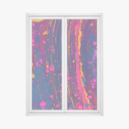 Fensteraufkleber neon marmorierte abstrakte wandgrafik – Pixers®