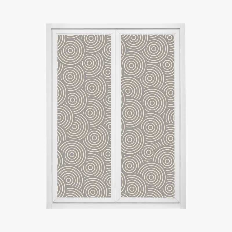 Fensteraufkleber retro konzentrische kreise muster