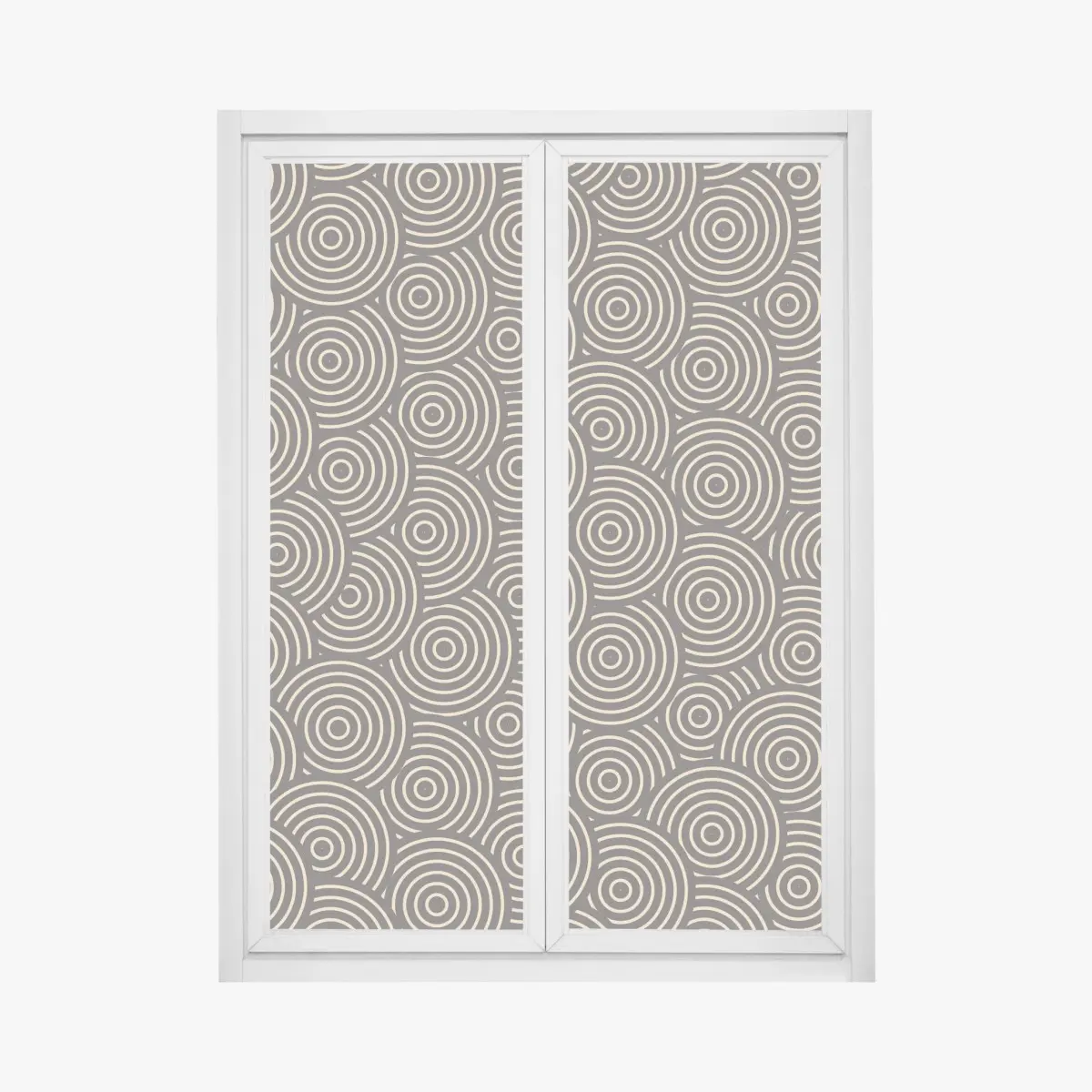 Fensteraufkleber retro konzentrische kreise muster – Pixers®