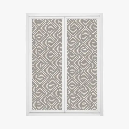 Fensteraufkleber retro konzentrische kreise muster – Pixers®