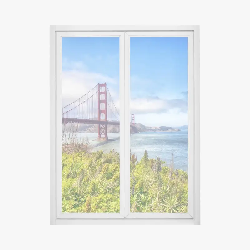 Fensteraufkleber Golden Gate über der Bucht von San Francisco