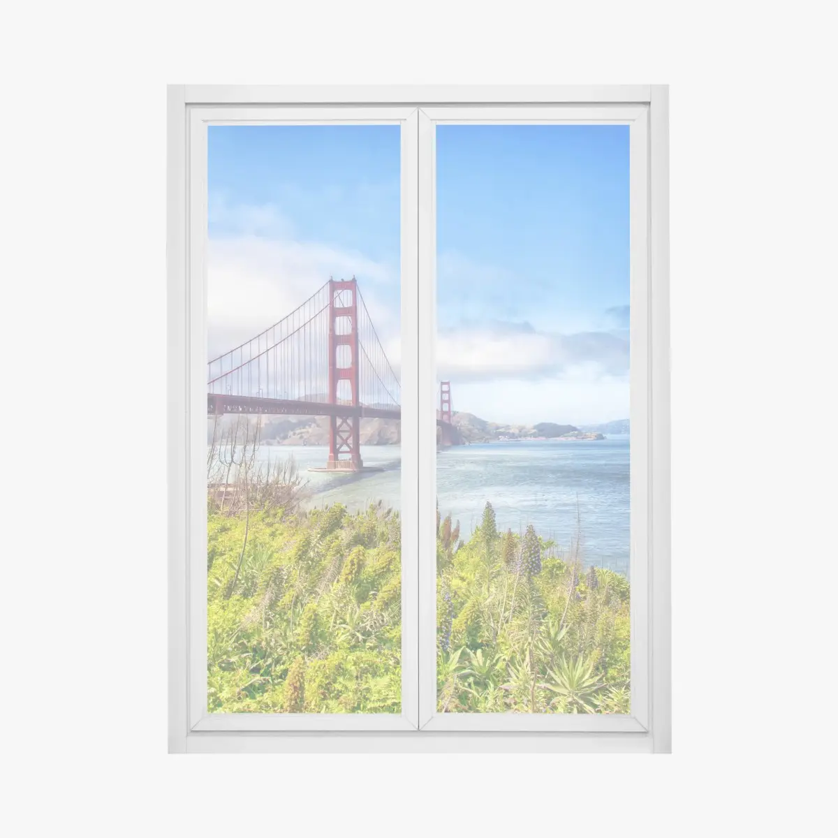 Fensteraufkleber Golden Gate über der Bucht von San Francisco – Pixers®