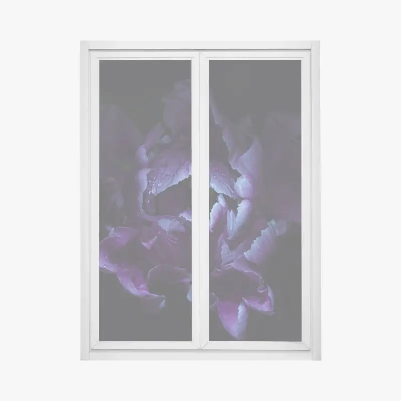 Fensteraufkleber lila tulpe im ultravioletten licht