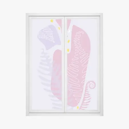 Fensteraufkleber zarte pastell-botanische abstraktion – Pixers®