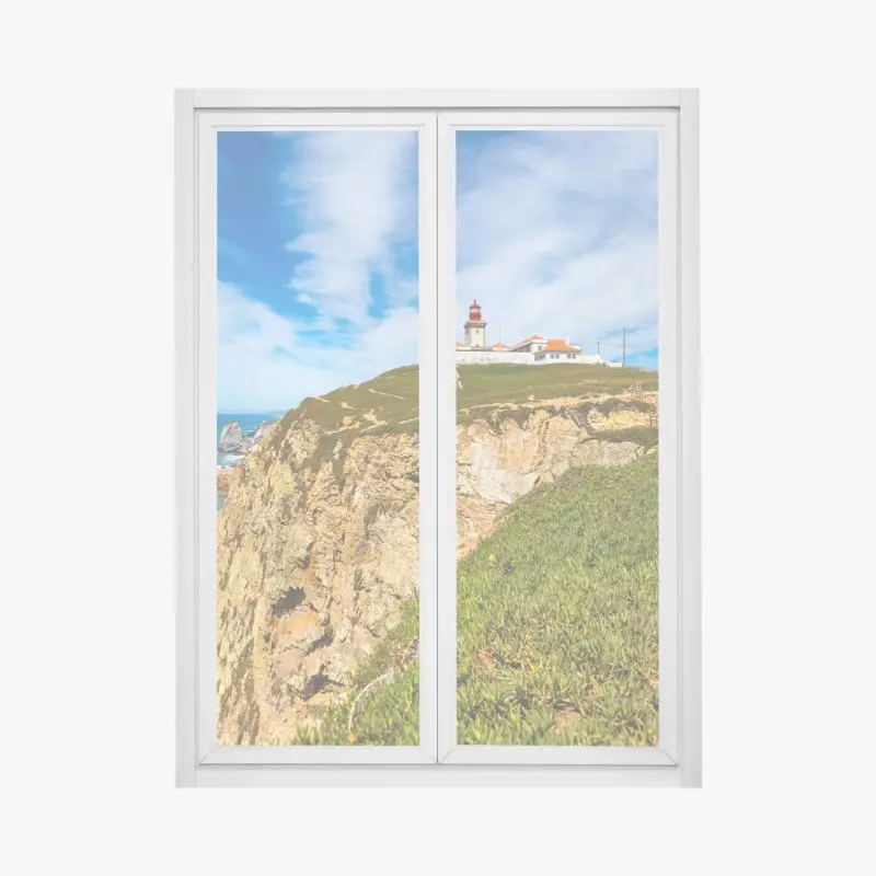 Fensteraufkleber leuchtturm auf den klippen von Cabo da Roca