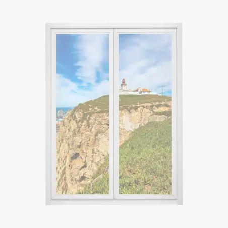 Fensteraufkleber leuchtturm auf den klippen von Cabo da Roca – Pixers®