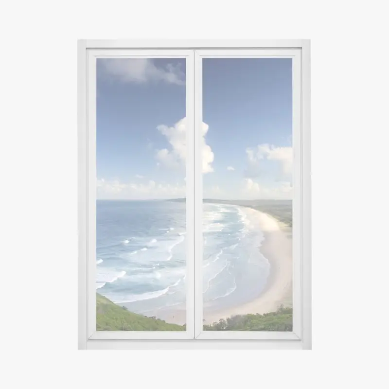 Fensteraufkleber panorama der küste von Byron Bay