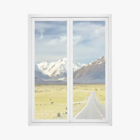 Fensteraufkleber straße zu den Südlichen Alpen, Neuseeland – Pixers®
