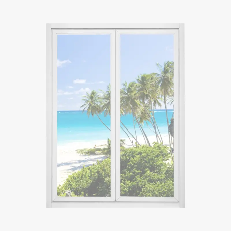 Fensteraufkleber Bottom Bay palmenstrand, Barbados