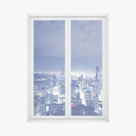 Fensteraufkleber Chicago nächtliche skyline panorama – Pixers®