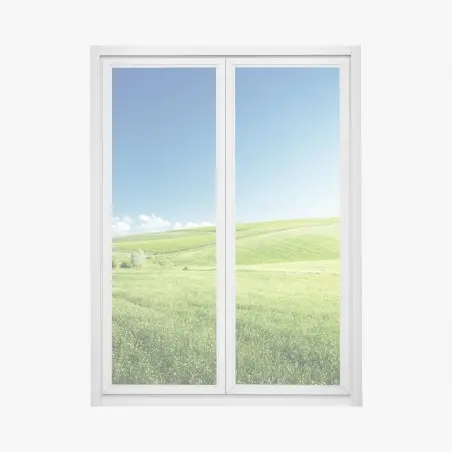 Fensteraufkleber ruhige grüne wiesenlandschaft – Pixers®