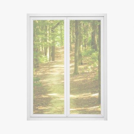 Fensteraufkleber sonniger waldpfad – Pixers®