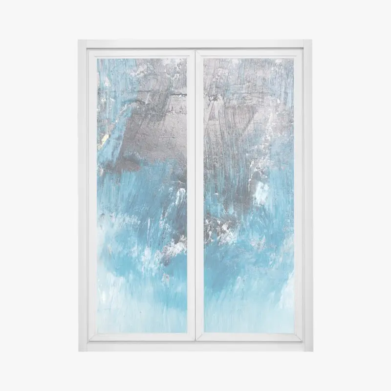 Fensteraufkleber tiefblaue abstrakte struktur