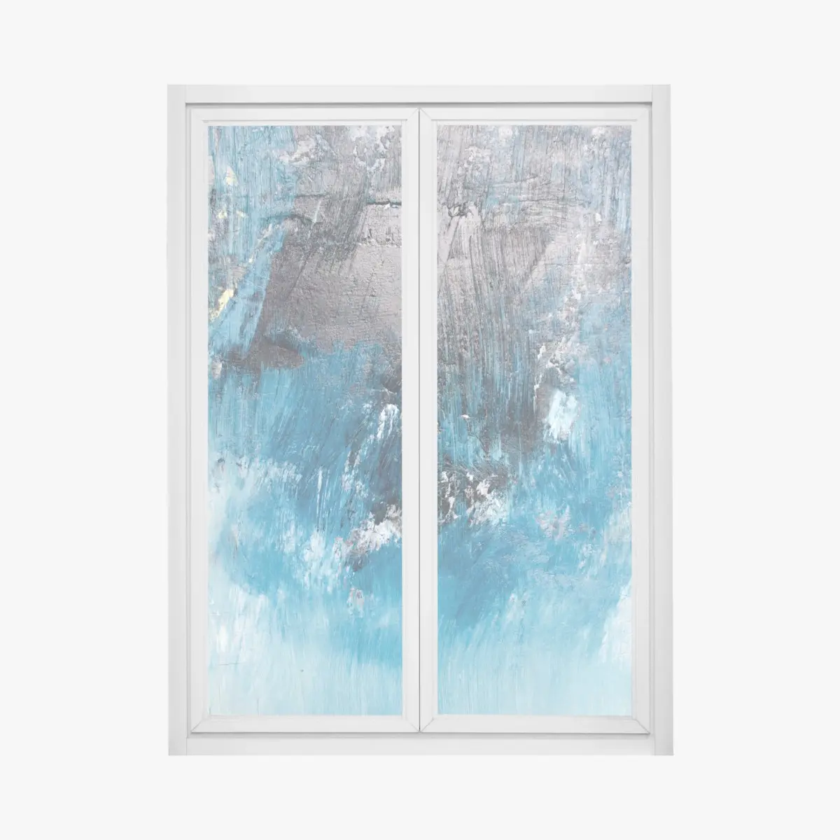 Fensteraufkleber tiefblaue abstrakte struktur – Pixers®