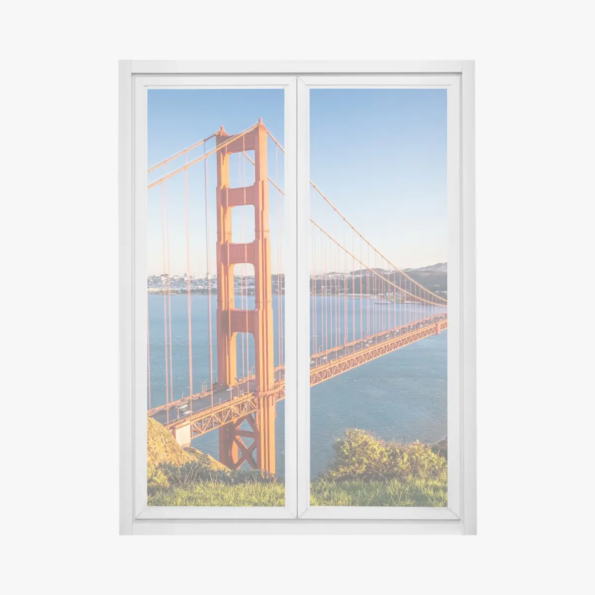 Fensteraufkleber panoramablick auf die Golden Gate Bridge – Pixers®
