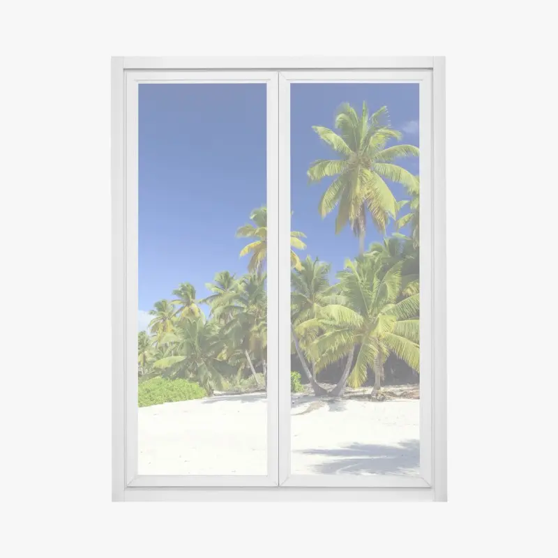 Fensteraufkleber ruhiger tropischer strand in Punta Cana
