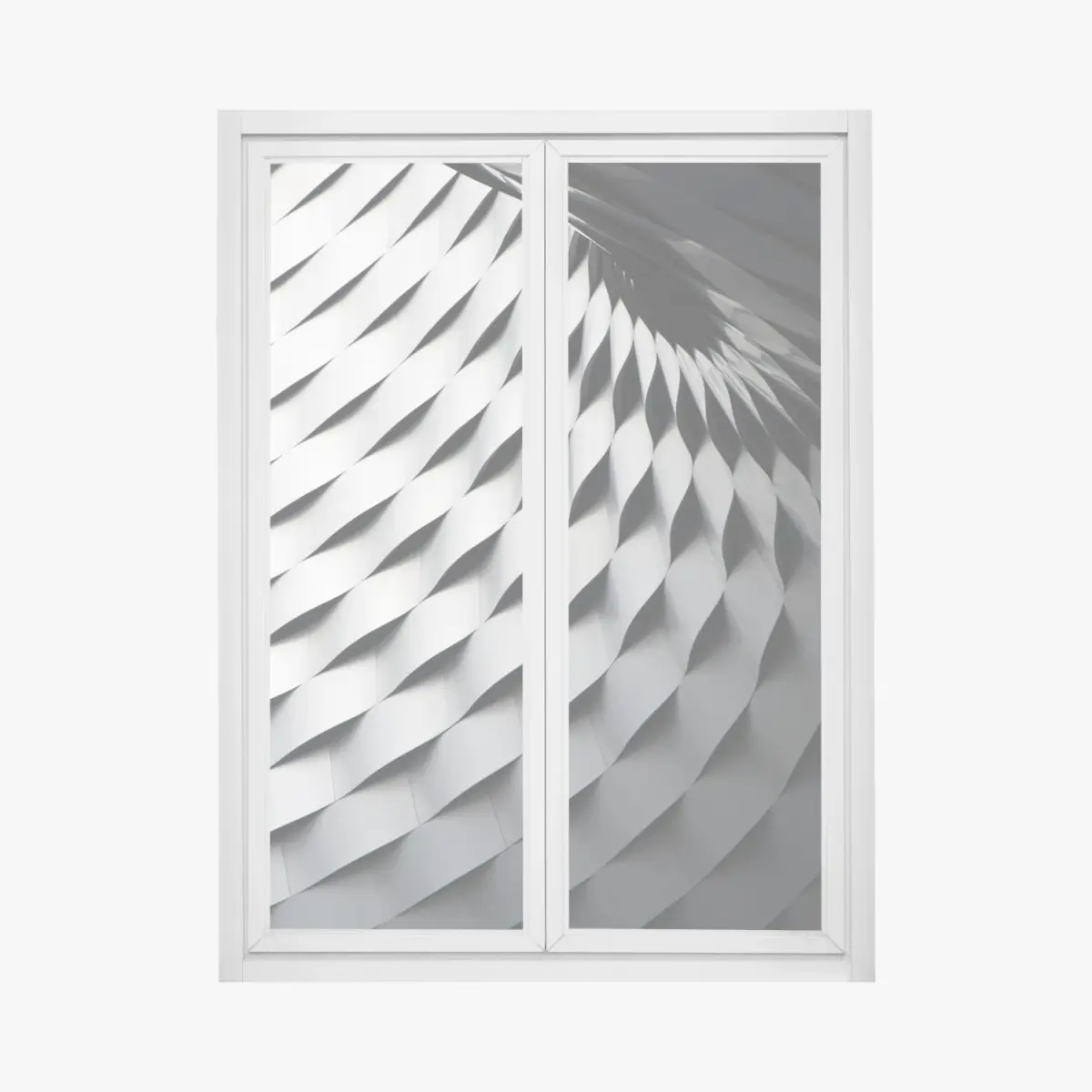 Fensteraufkleber monochromes geometrisches metallmuster – Pixers®