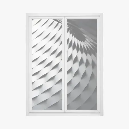 Fensteraufkleber monochromes geometrisches metallmuster – Pixers®