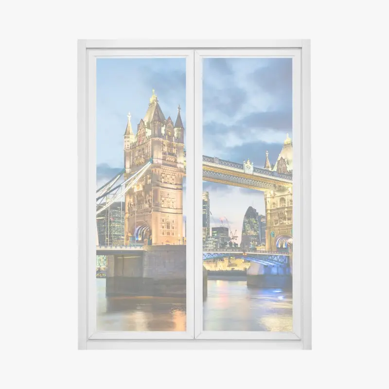 Fensteraufkleber Tower Bridge bei dämmerung, London skyline