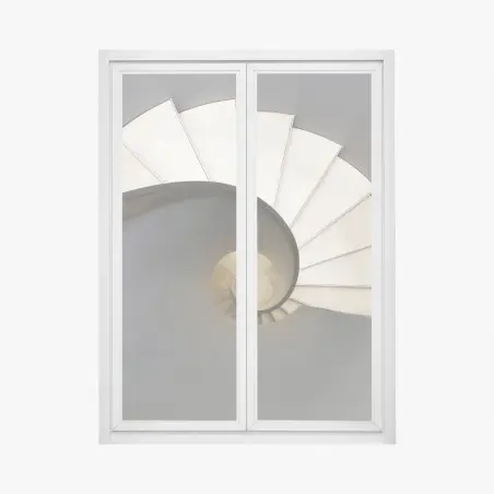 Fensteraufkleber spiraltreppe abstrakte komposition – Pixers®