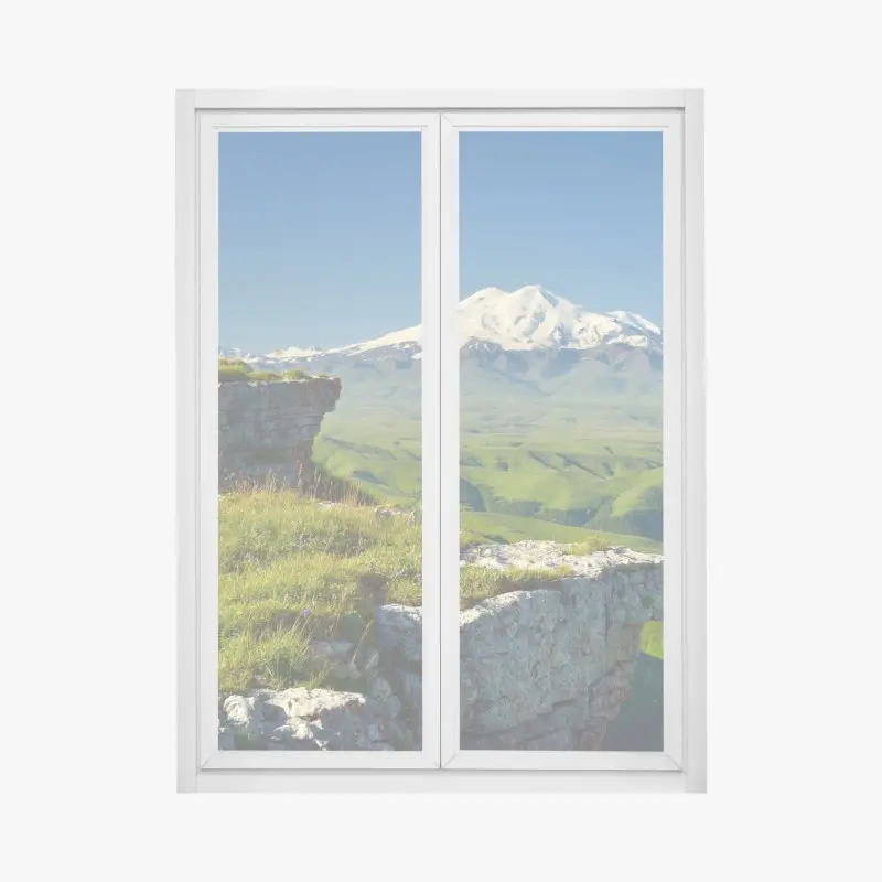 Fensteraufkleber majestätischer Elbrus am morgen