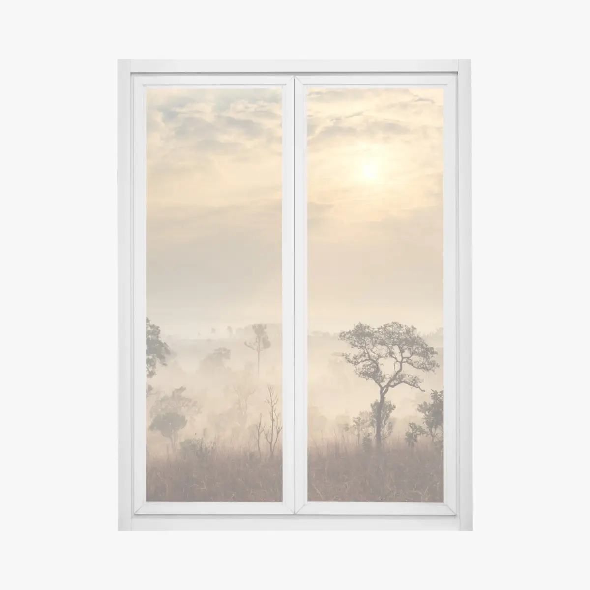 Fensteraufkleber Thailand sawanne bei sonnenaufgang – Pixers®