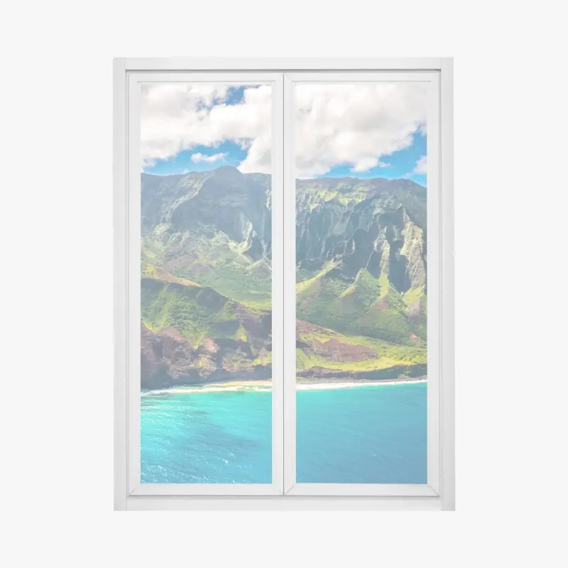 Fensteraufkleber majestätische küstenlandschaft Hawaii