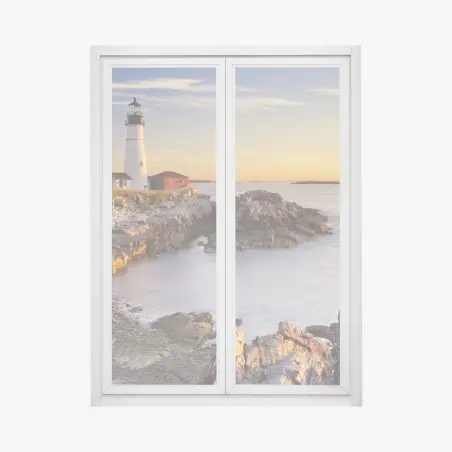 Fensteraufkleber Portland Head leuchtturm bei sonnenaufgang – Pixers®