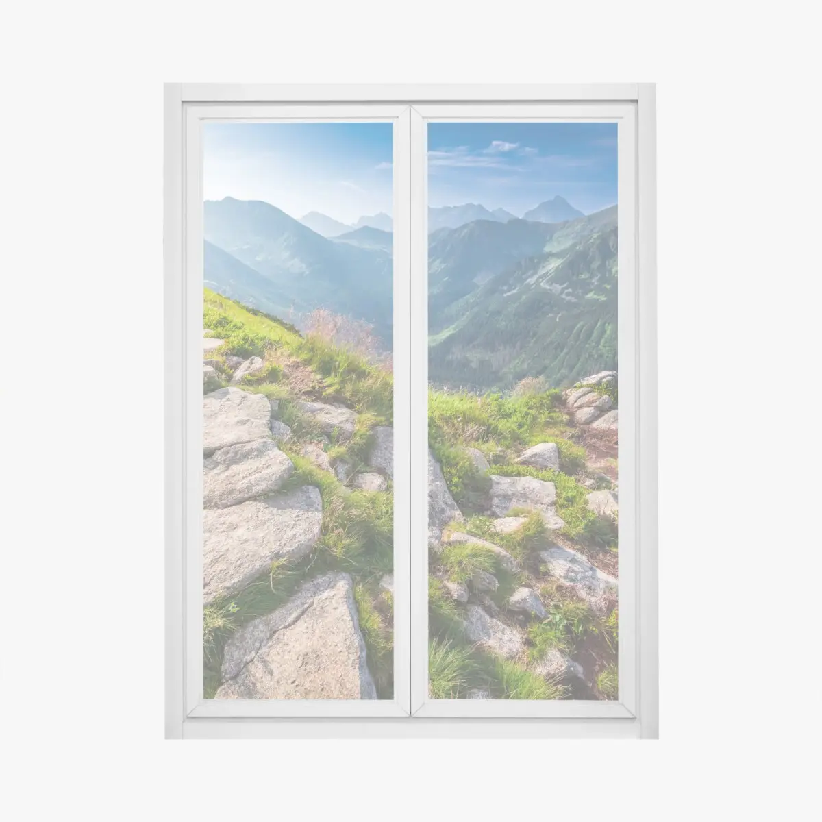 Fensteraufkleber sonnenaufgang über dem Tatra-wanderweg – Pixers®