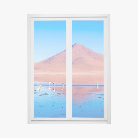 Fensteraufkleber flamingos am Laguna Colorada, Bolivien – Pixers®