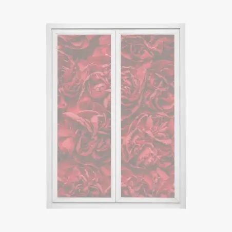 Fensteraufkleber vintage rote nelken blumenmuster – Pixers®