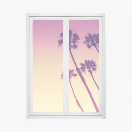 Fensteraufkleber kalifornische palmen bei Sunset Cliffs – Pixers®