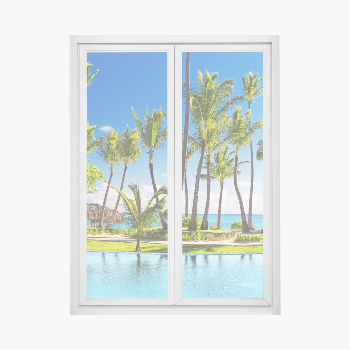 Fensteraufkleber tropisches strandparadies in Punta Cana – Pixers®