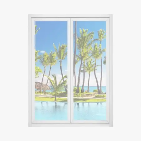 Fensteraufkleber tropisches strandparadies in Punta Cana – Pixers®