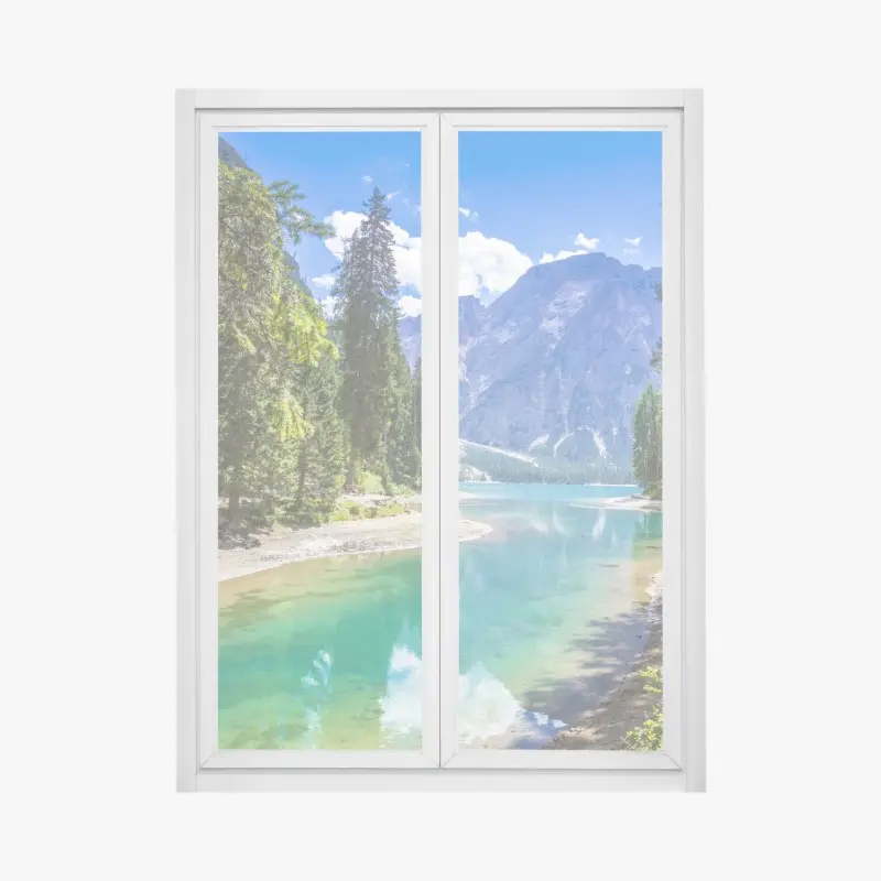 Fensteraufkleber Pragser Wildsee türkisblauer bergsee