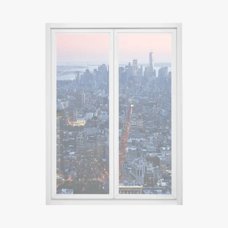 Fensteraufkleber sonnenuntergang über Manhattan skyline