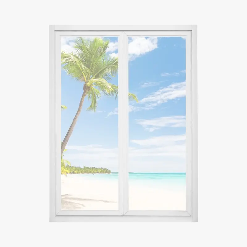 Fensteraufkleber palmenstrand in Punta Cana